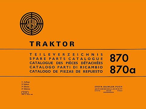Ersatzteilbuch Steyr 870 und 870a im Oldtimer Traktor Ersatzteile Shop online kaufen