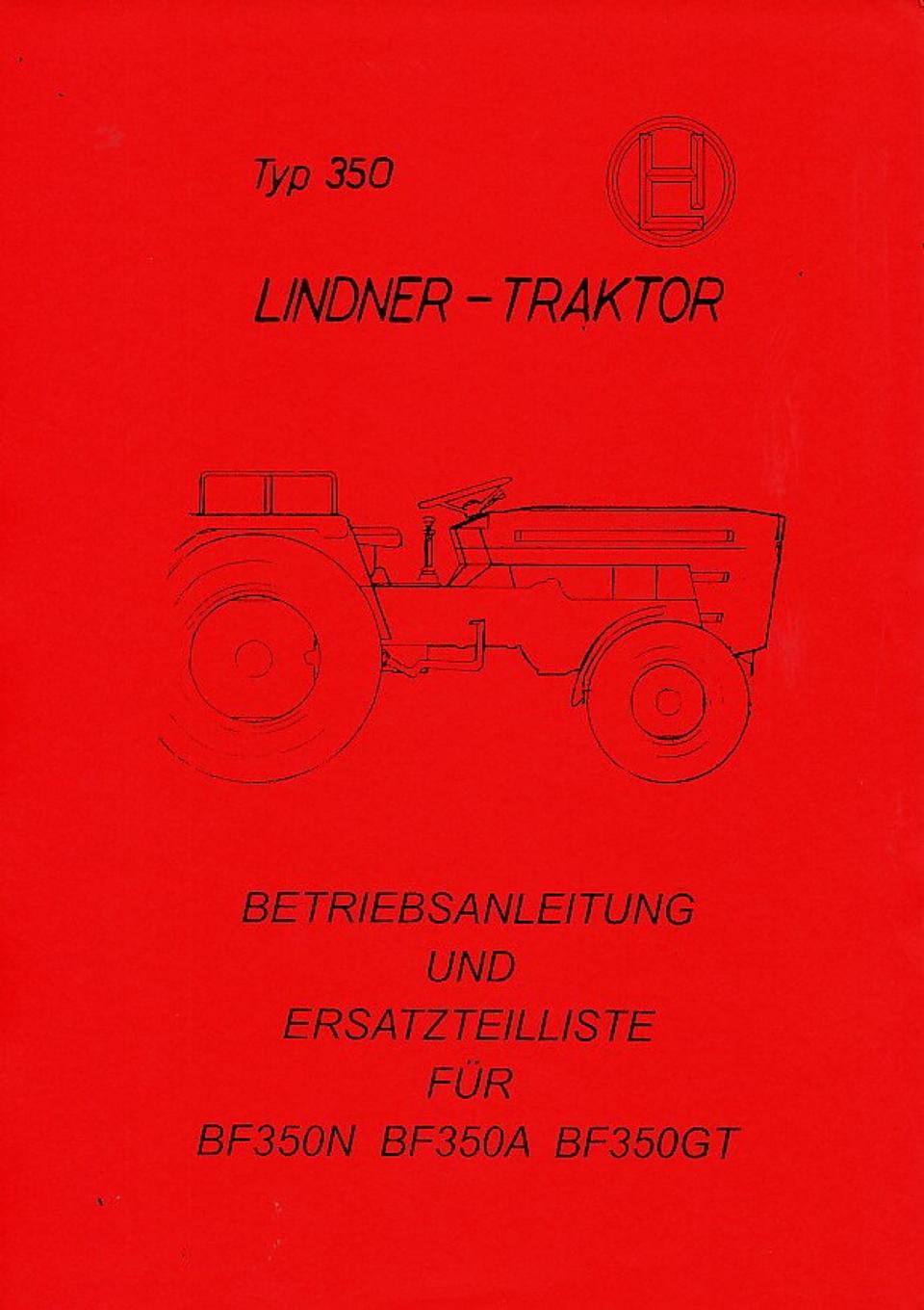 Ersatzteilbuch Lindner BF 350N/A/GT im Oldtimer Traktor Ersatzteile Shop online kaufen