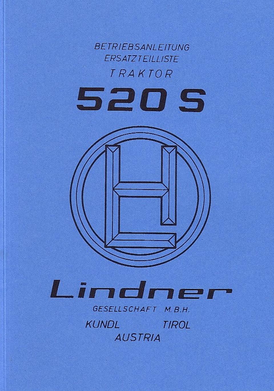 Betriebsanleitung Lindner 520 SN und SA im Oldtimer Traktor Ersatzteile Shop online kaufen