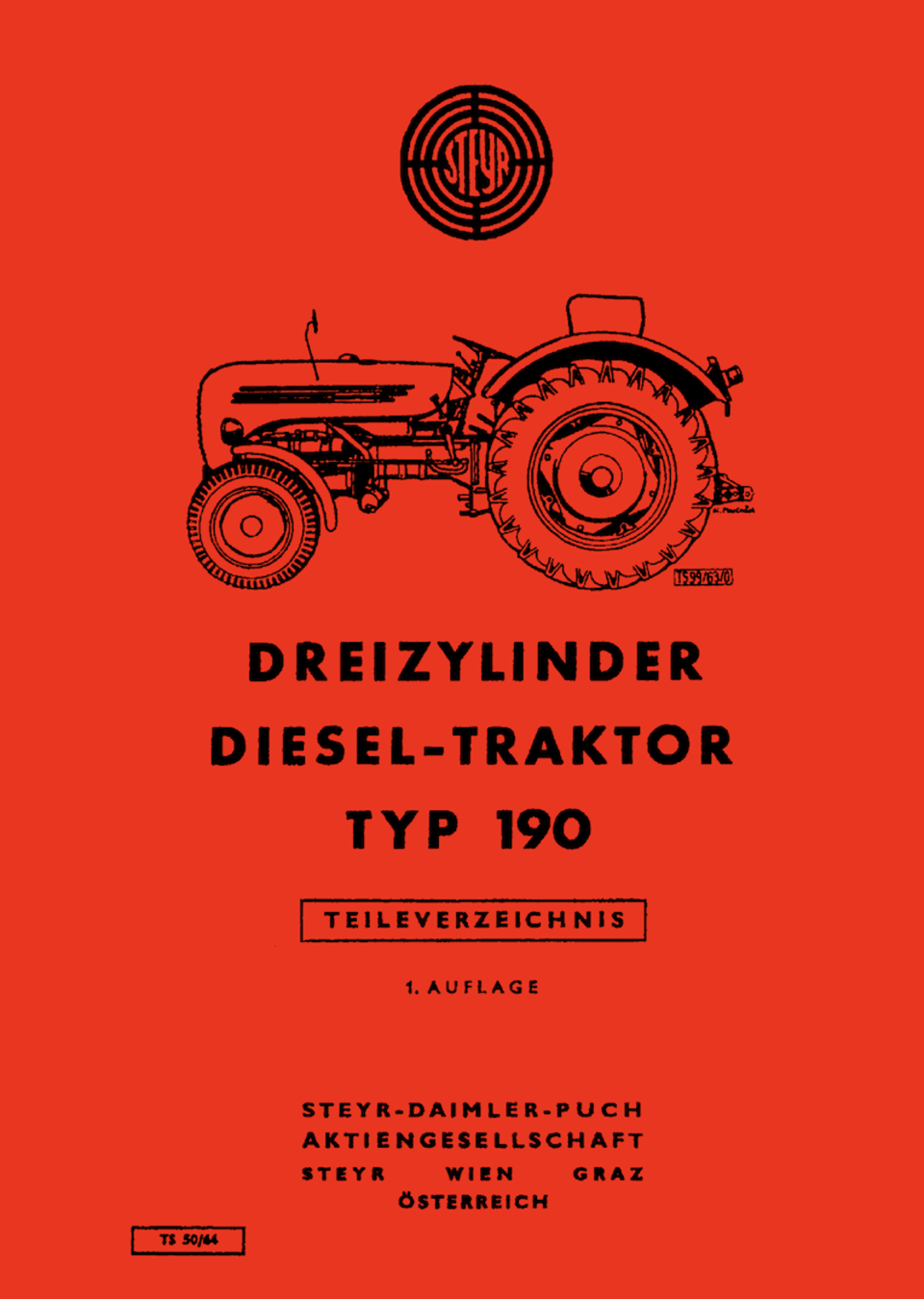 Ersatzteilbuch Steyr Typ 190 im Oldtimer Traktor Ersatzteile Shop online kaufen