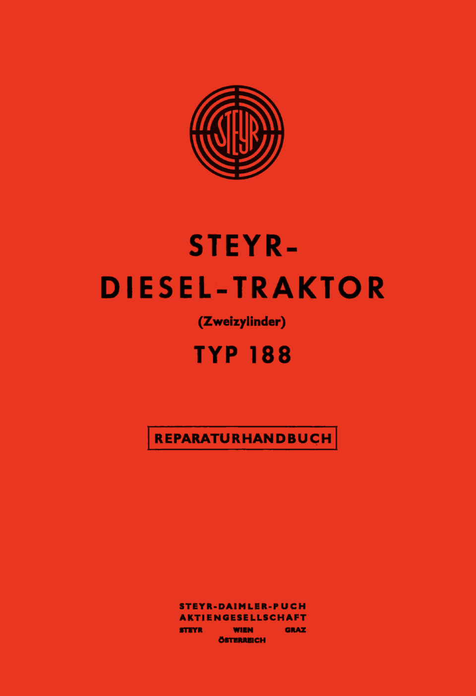 Reparaturhandbuch Steyr Typ 188 im Oldtimer Traktor Ersatzteile Shop online kaufen