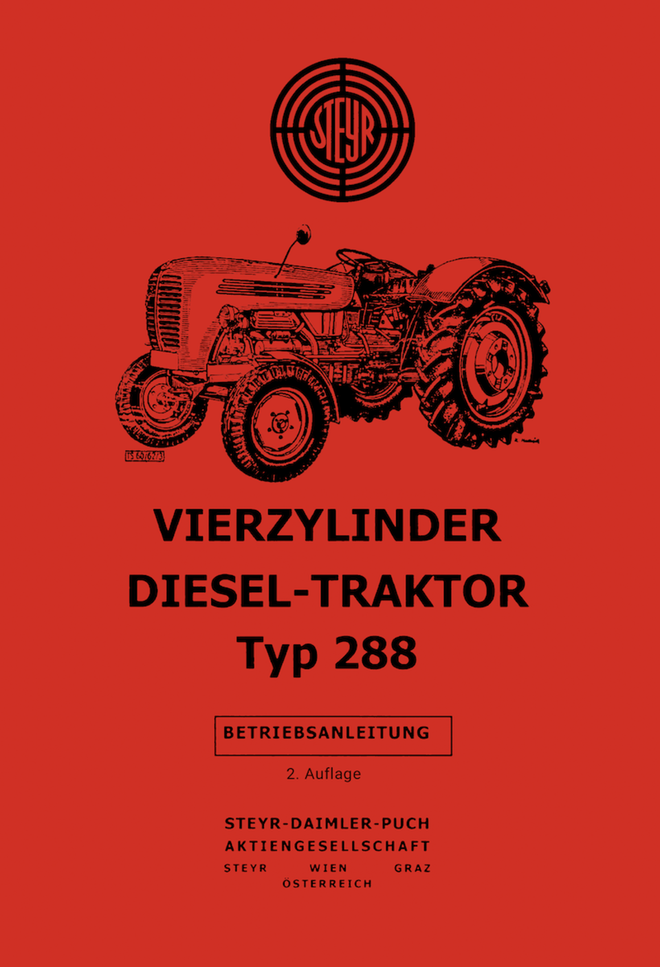 Betriebsanleitung Steyr Typ 288 im Oldtimer Traktor Ersatzteile Shop online kaufen
