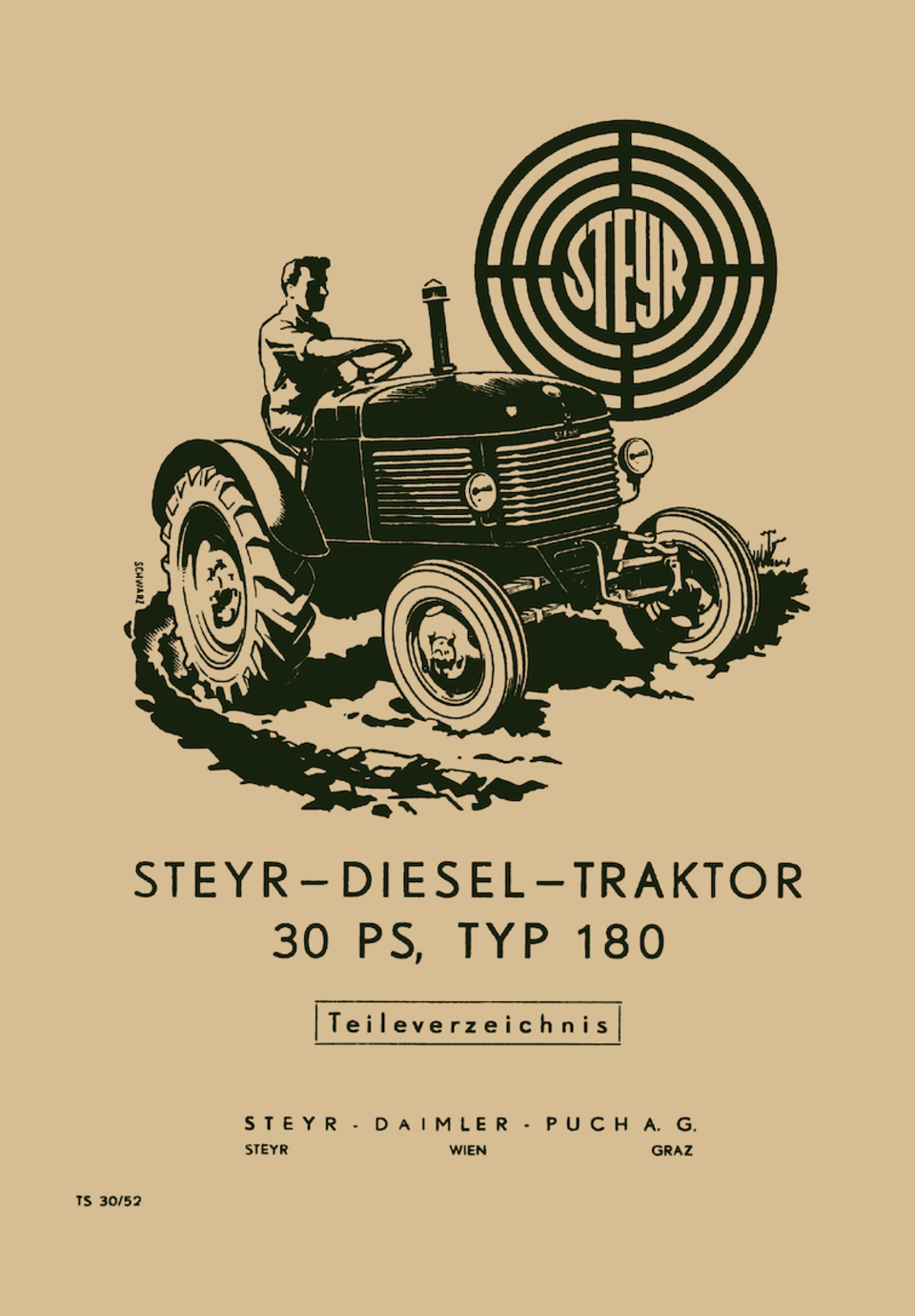 Ersatzteilbuch Steyr Typ 180 30PS im Oldtimer Traktor Ersatzteile Shop online kaufen