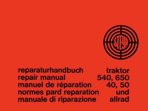 Reparaturhandbuch Steyr 540/650/40/50 im Oldtimer Traktor Ersatzteile Shop online kaufen