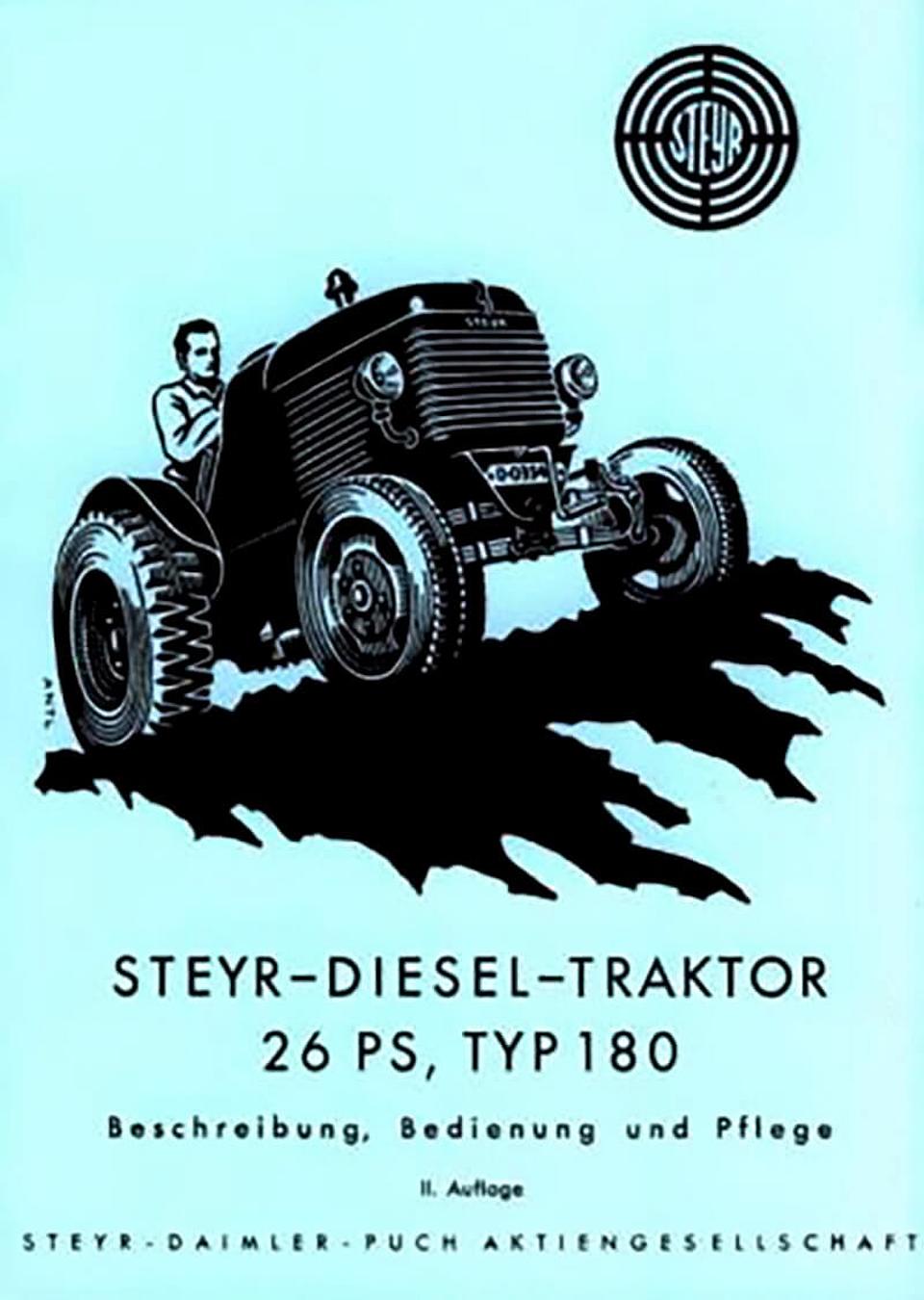 Betriebsanleitung Steyr Typ 180 im Oldtimer Traktor Ersatzteile Shop online kaufen