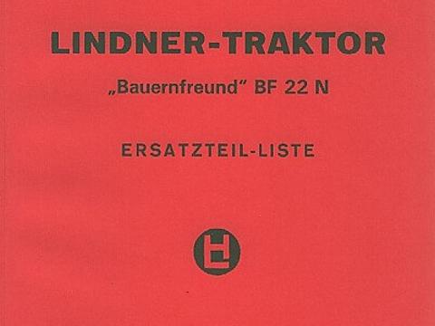 Ersatzteilbuch Lindner Bauernfreund BF 22 N im Oldtimer Traktor Ersatzteile Shop online kaufen