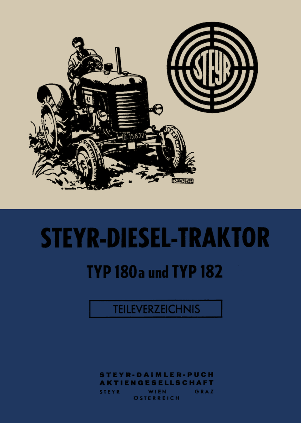 Ersatzteilbuch Steyr Typ 180a und 182 im Oldtimer Traktor Ersatzteile Shop online kaufen