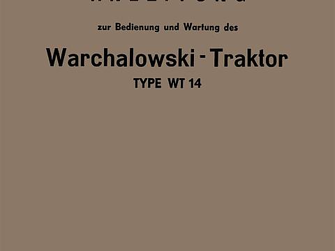 Betriebsanleitung Warchalowski WT 14 im Oldtimer Traktor Ersatzteile Shop online kaufen