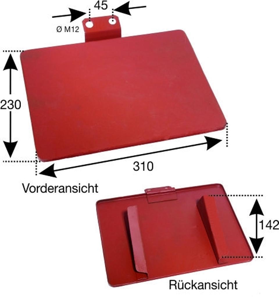 Kennzeichenhalterung Steyr T86, T188, T190, T288 und T290 im Oldtimer Traktor Ersatzteile Shop online kaufen