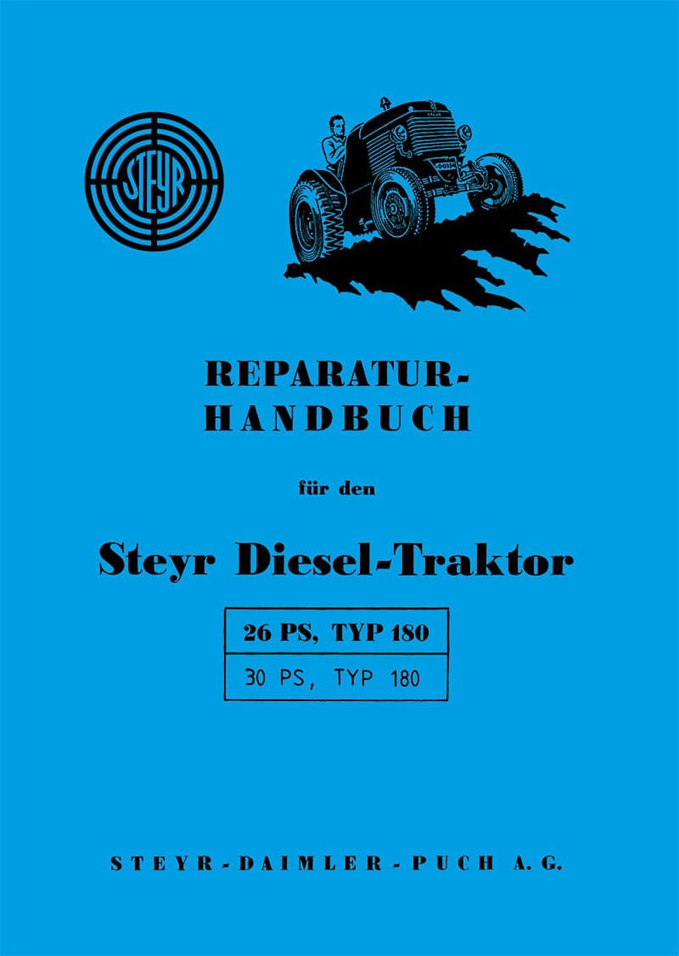Reparaturhandbuch Steyr Typ 180 im Oldtimer Traktor Ersatzteile Shop online kaufen