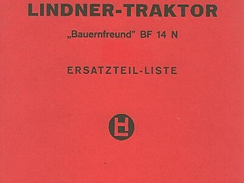 Ersatzteilbuch Lindner Bauernfreund BF 14 N im Oldtimer Traktor Ersatzteile Shop online kaufen