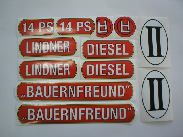 Aufklebersatz im Oldtimer Traktor Ersatzteile Shop online kaufen