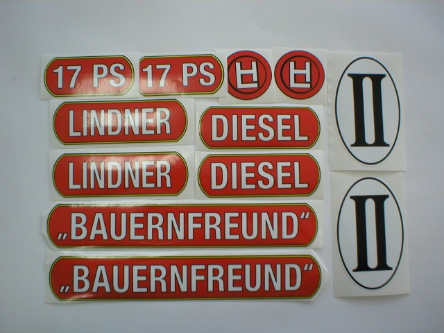 Aufklebersatz im Oldtimer Traktor Ersatzteile Shop online kaufen