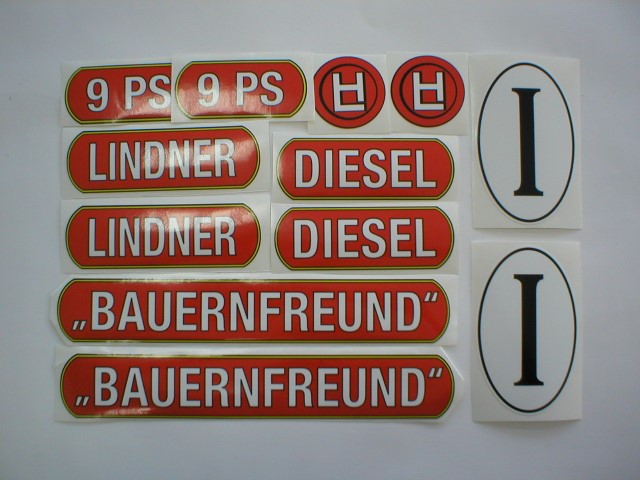 Aufklebersatz im Oldtimer Traktor Ersatzteile Shop online kaufen